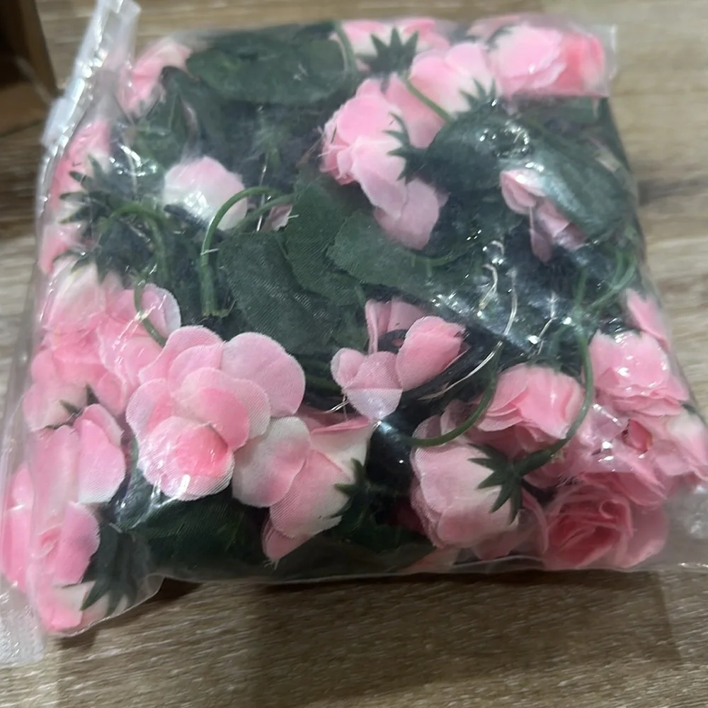 Artificial Floral Arrangement with Pink and Purple Accents set of 4